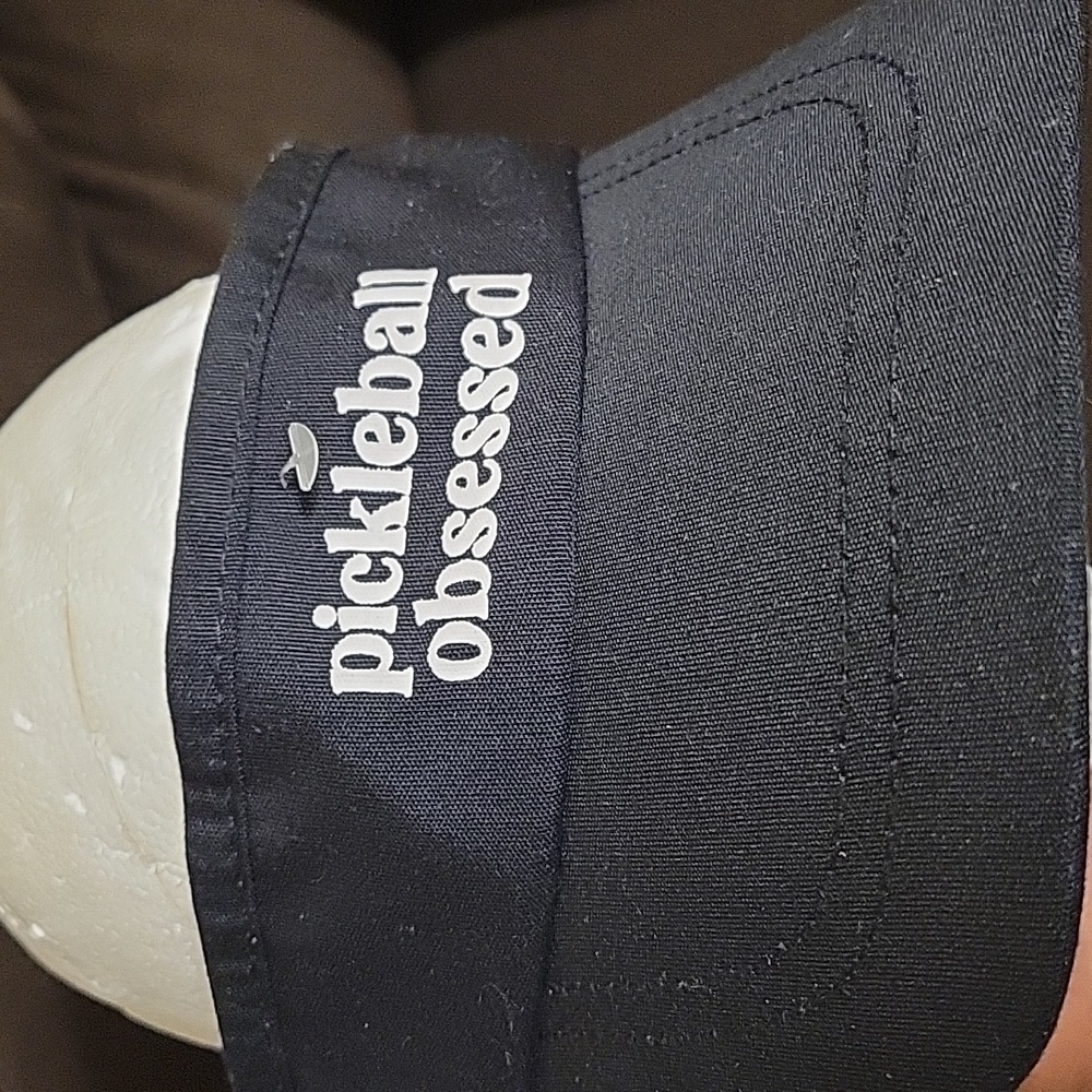 Pickleball Obsessed Men' Visor Hat Mens Black with Curved Brim